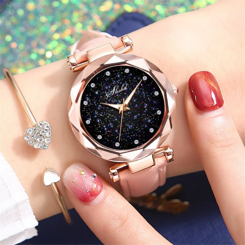 WJ-9378 Chinese Cheap Wholesale Factory Red Quartz Watches Leather Ladies Quartz Watch