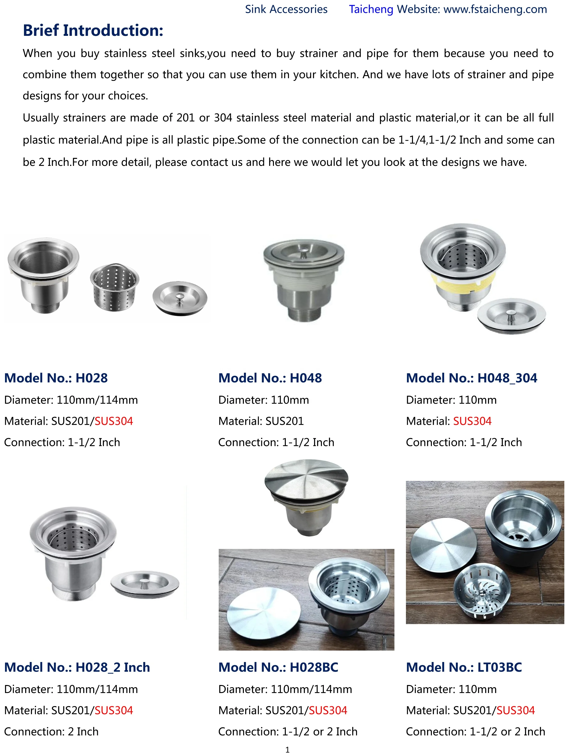 1.5 Inch Sink Siphon with Deeper Screw for Ceramic or Stone Sink