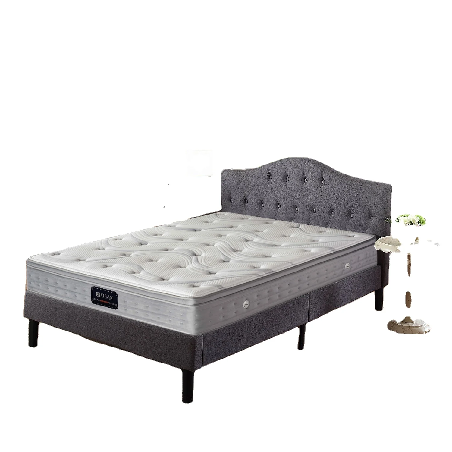 European Style Minimalism Warm High Weight Fabric Control Body Temperature Cool Gel Memory Latex Foam Mattress