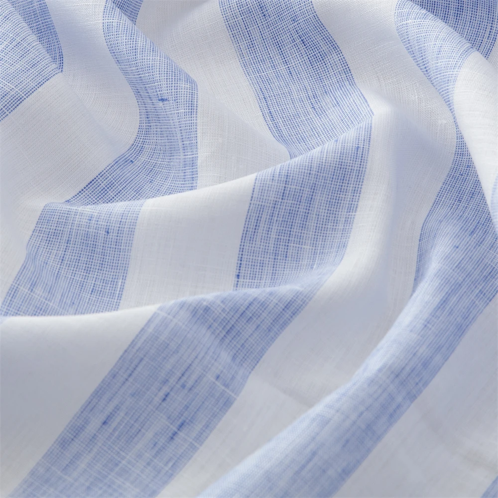  softer 100% linen fabric 125 gsm pure European flax OEKO-Tex certified for garment & T-shirt double big