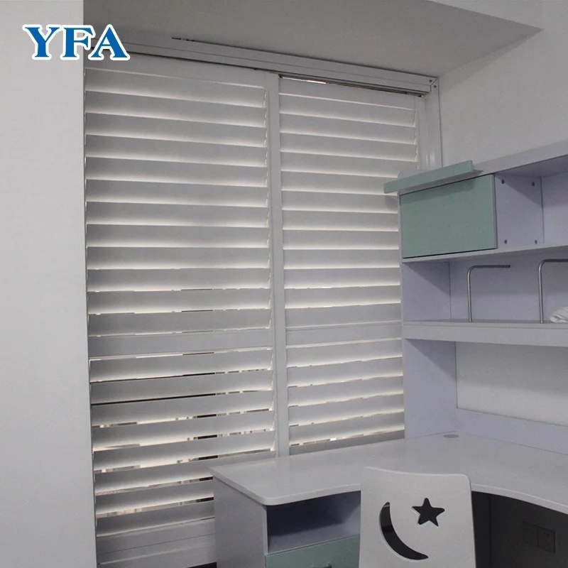 Aluminium Plantation Fixed Sun Shutters Louvre Blade Window Shutters