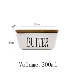Airtight Porcelain Container Butter Dish Holds Up to 2 Sticks of butter