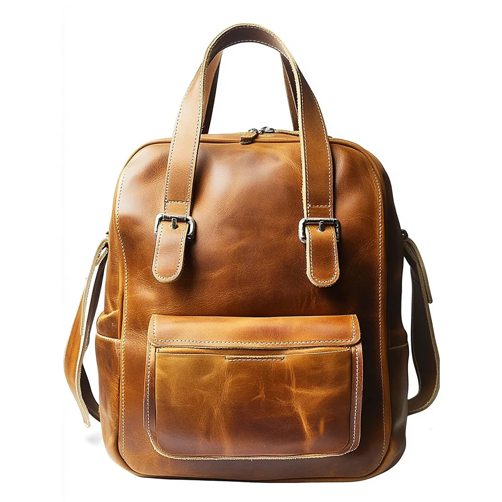 Custom designer logo large capacity laptop compartment digital gear lens dslr leather camera bag backpack
