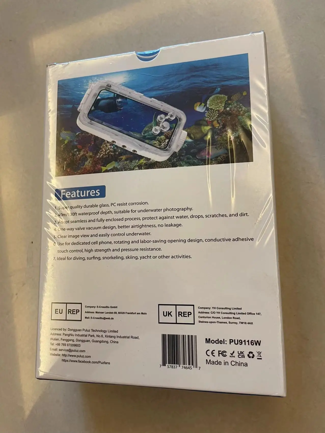 SinoDiving 2024 For IPhone 14 Plus 14 13 12 11 Pro Max 40m 130ft Phone Underwater Housing Cover Waterproof Phone Diving Case