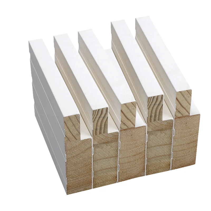 Modern PVC Primed Door Frame Wood Moulding Crown Model for Indoor & Villa Use Elegant Decorative Line for Corner Decor