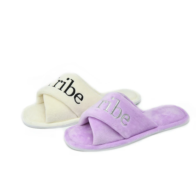  2021 High Quality Customized Wedding Party Bride Cross Strap Slippers Indoor Bedroom Women
