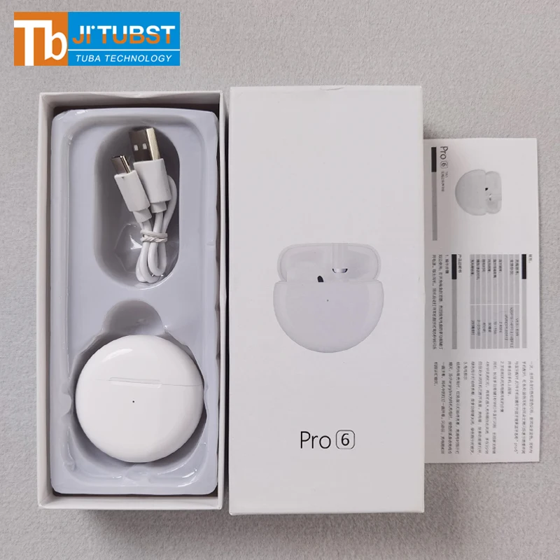 Горячая Распродажа Air TWS Pro6 наушники-вкладыши и наушники air гарнитура Type-C Электронные Наушники-вкладыши для телефона pro 6 4