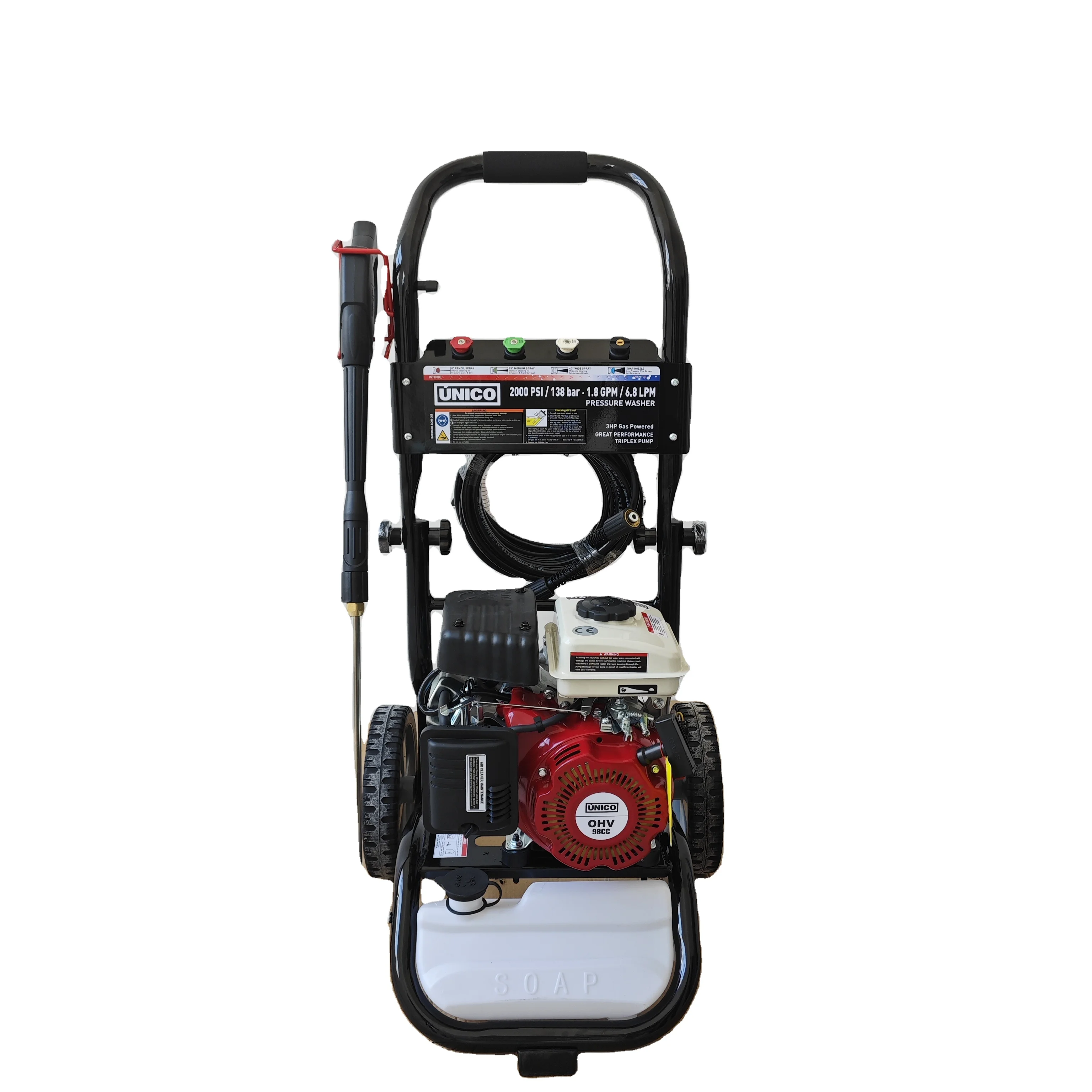OHV super light portable 2000psi/138bar petrol diesel household professional gasoline high pressure washer for washing station