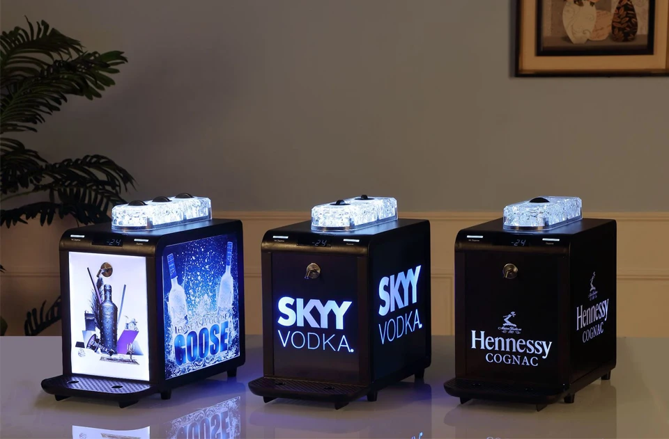 Compressor Refrigeration Wine Martell Bottle Cooler Bar Liquor Shot Chiller Dispenser