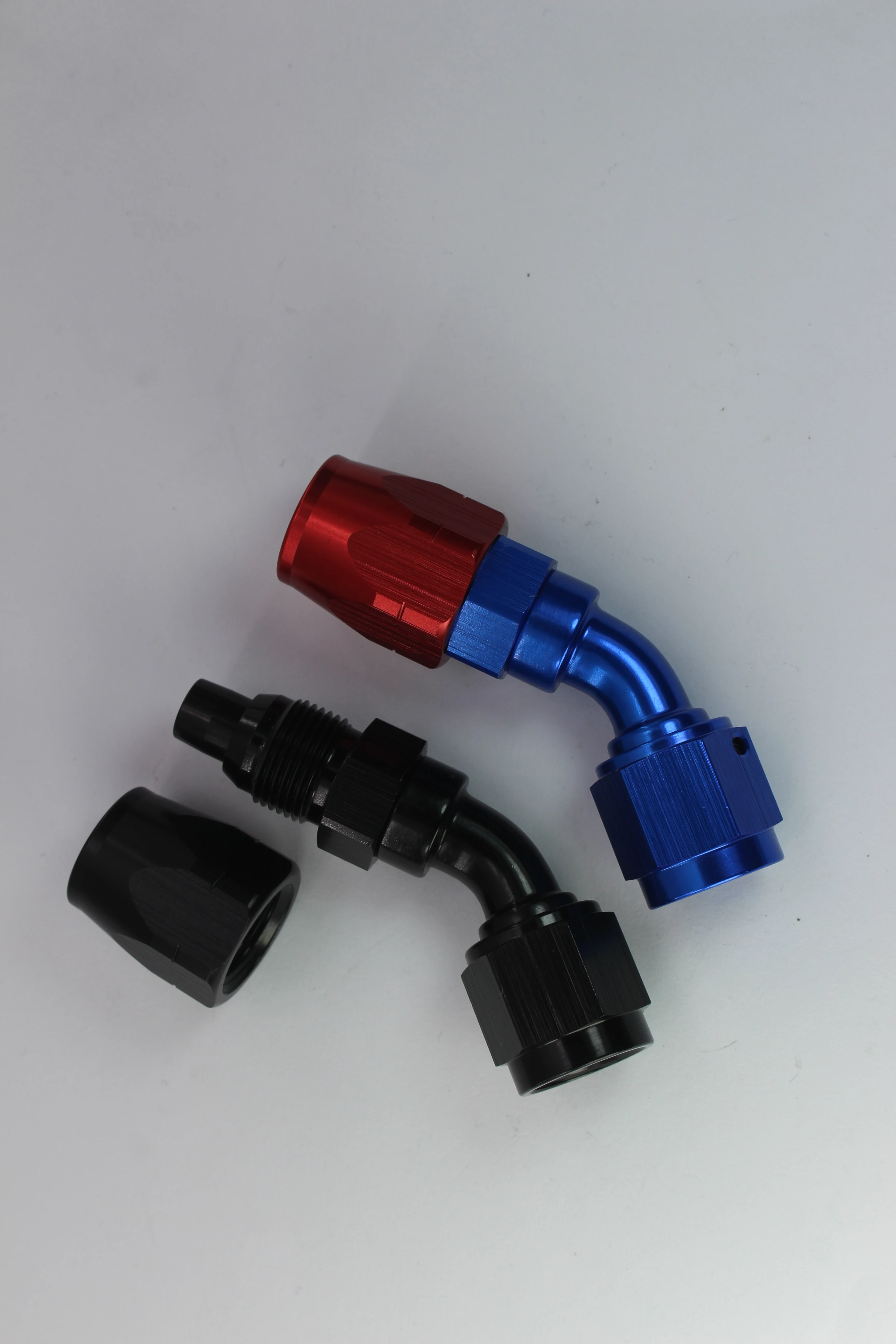 For vehicle modification Aluminum Alloy  30/45/ 60/90 degree full flow double swivel hose end
