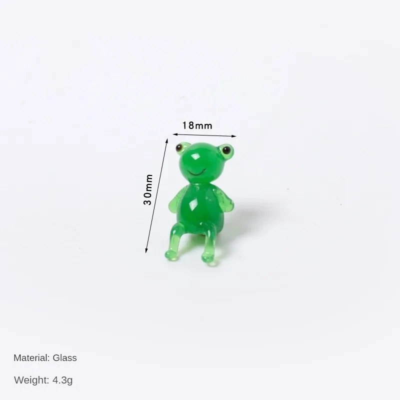 Hot Sale Glass Crafts small animal  Miniature glass animals decoration Frog figurine ornaments