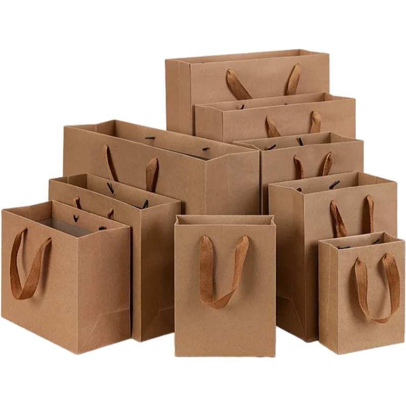Заводская оптовая продажа лидер продаж перерабатываемый креативный дизайн печатный коричневый бумажный пакет различных размеров на заказ