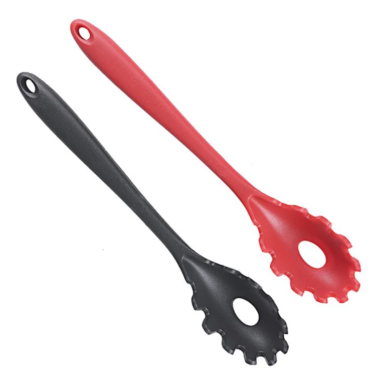 Силиконовая ложка-вилка для сервера для спагетти, удобная антипригарная силиконовая ложка, кухонная утварь для приготовления пищи