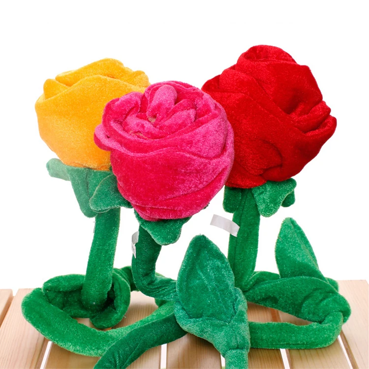 OEM Manufacturer Custom Plush Flowers with Bendable Stems Big Smile Face Flower Creative Stuffed Plush Toy