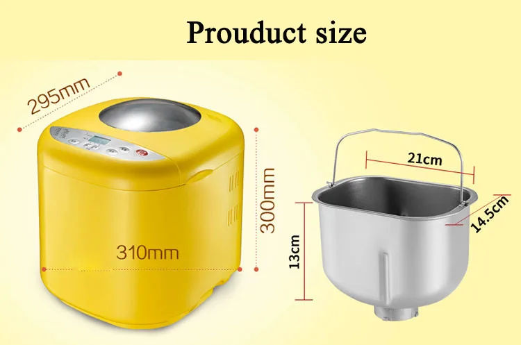 Household mini automatic bread machine with Gluten Free program.