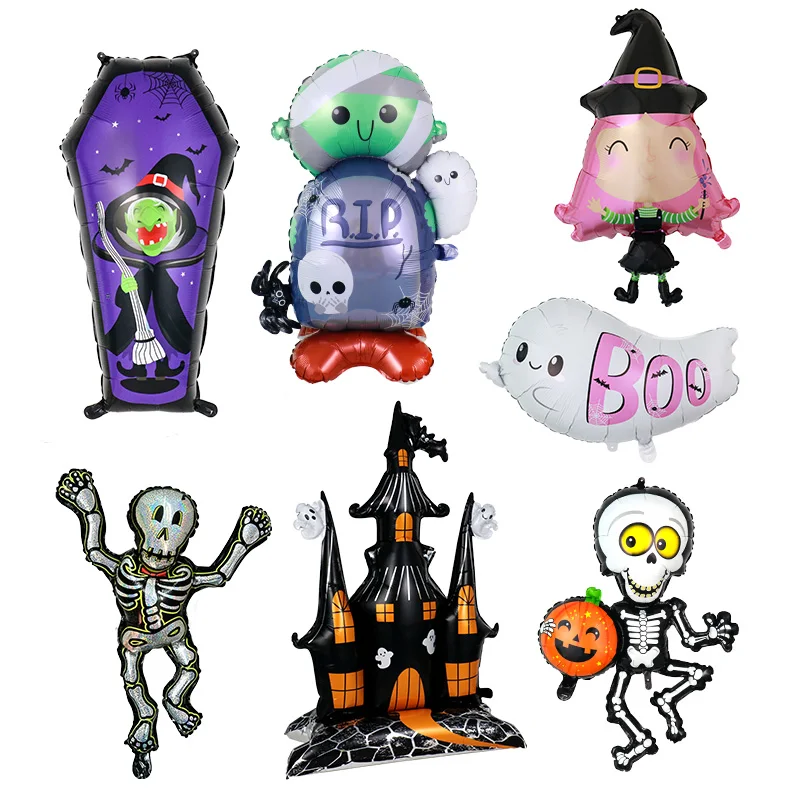 New Halloween Foil Balloon Ghost Festival S-kull Head Pumpkin Halloween Theme Party Scene Decoration Balloons Kid Toys