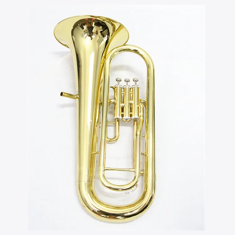  Профессиональный march euphonium 3 поршневой латунный материал cupronickel клапан Золотой лакированный
