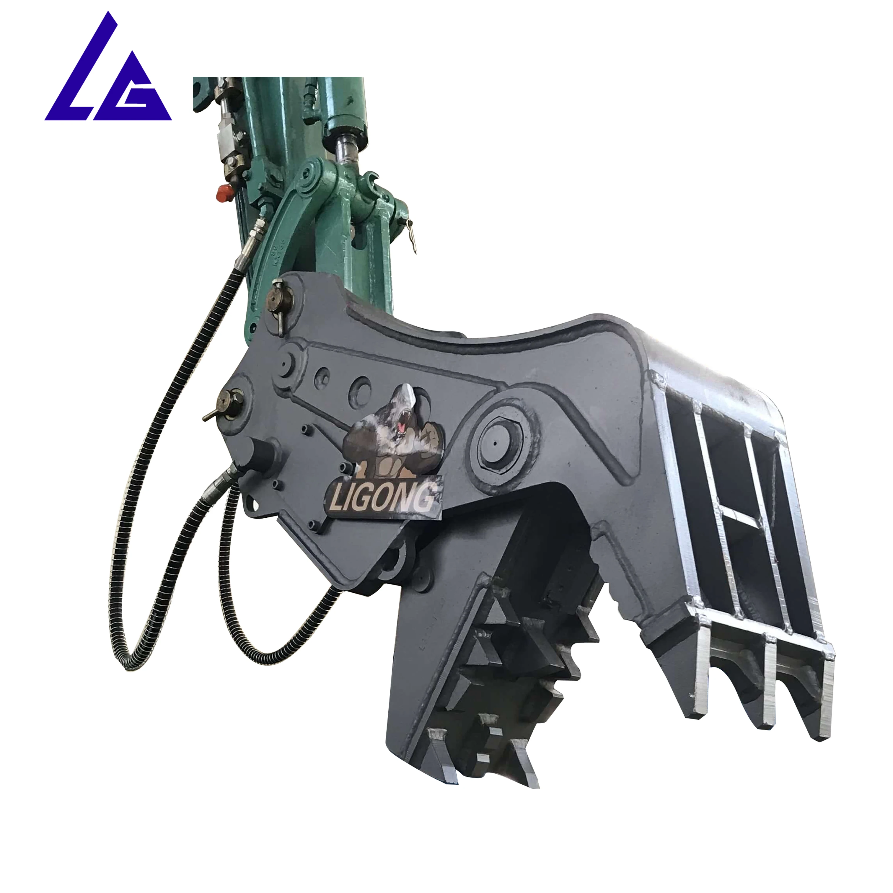 EX400 excavator matched changeable jaw hydraulic pulverizer,mechanical pulverizer,crushing concrete tools