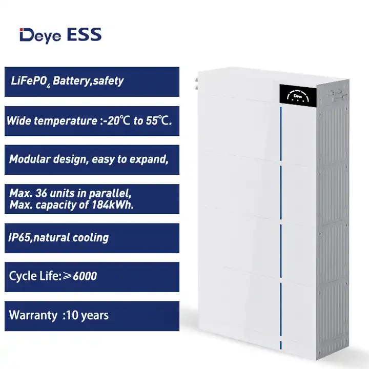 AI-W5.1-B литий-ионный аккумулятор Deye высокого качества LiFePO4 51 2 В 100 А/ч гибридный инвертор