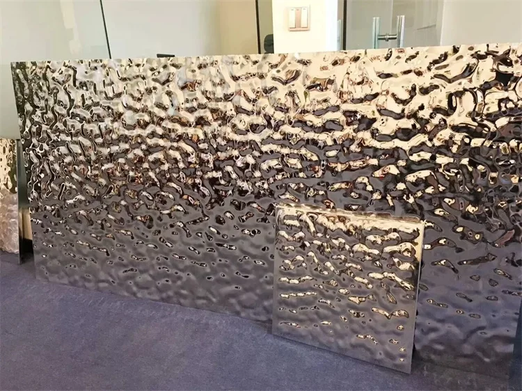 Decorative Wall Panels Sheet Colored Water Ripple 201 304 Stainless Steel Decorative Sheet Stainless Steel Decorative Plates