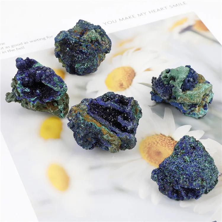 Wholesale High Quality Natural Raw Rough Blue Azurite Used To Make Pigments Paint Healing Quartz Crystal Mineral Specimens