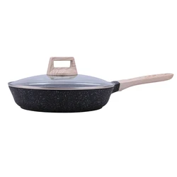 High Quality Aluminum Alloy Non Stick Coating Flat Griddle Frying Skillet Pan with Bakelite Handle
