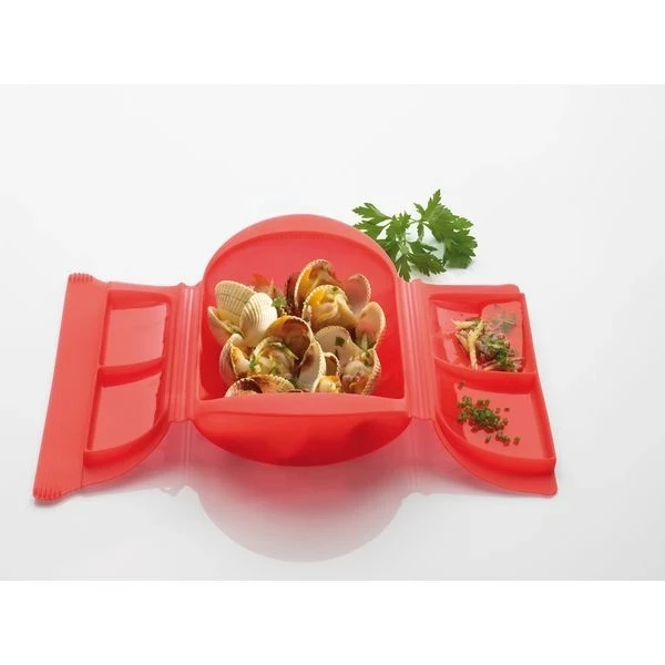 Personal Healthy Cooking Steam Case Microwave Oven Silicone Food Steamer