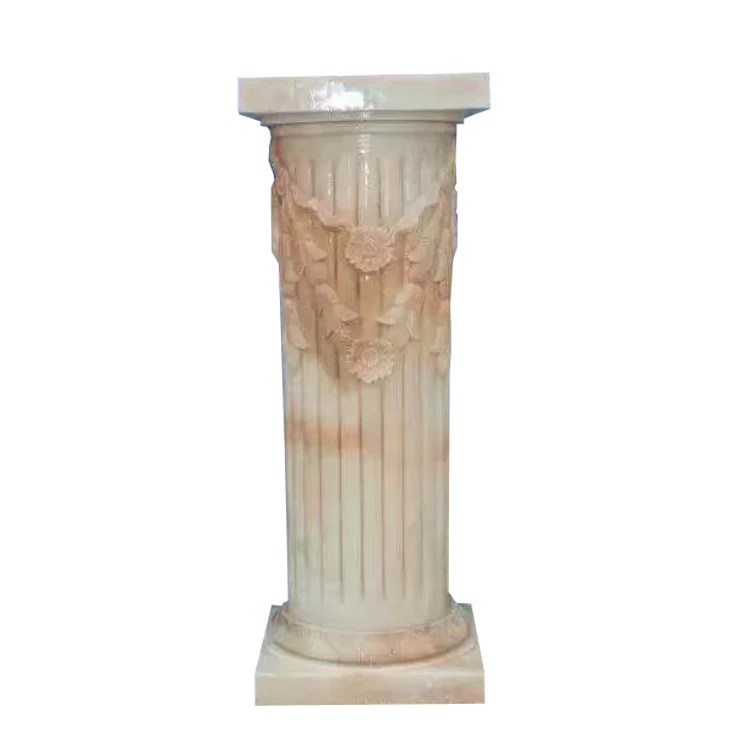 Egypt beige marble roman pillars granite columns solid marble columns with corinthian capitals