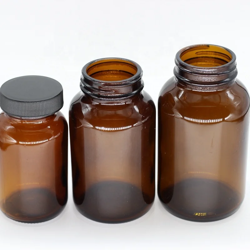2oz 60cc 60ml amber wide mouth glass bottle pharmaceutical glass jar
