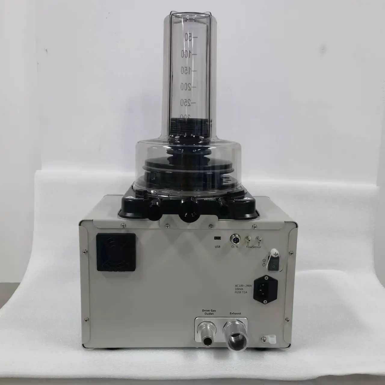 Integrated design turbine driven no gas source required veterinary anesthesia machine save space and cost