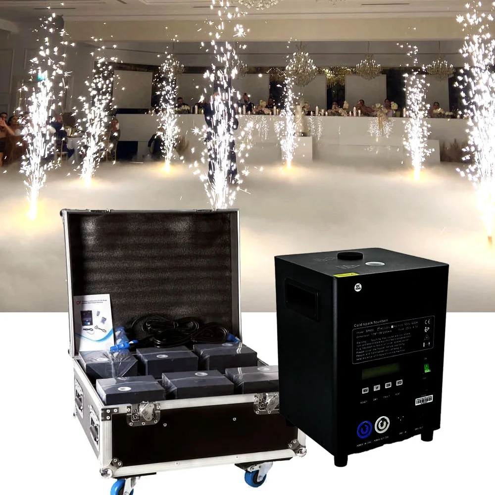 Marriage Disco DJ Concert Event Indoor Pyrotechnic Wireless DMX Control Fireworks Fountain Cold Spark Machine for Wedding Stage