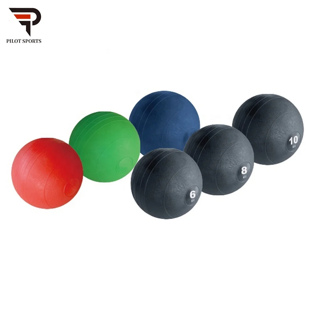 PILOT SPORTS Different Weight Eco Friendly Fitness Custom Color Textured Rubber Weight Medicine Ball Slam Ball