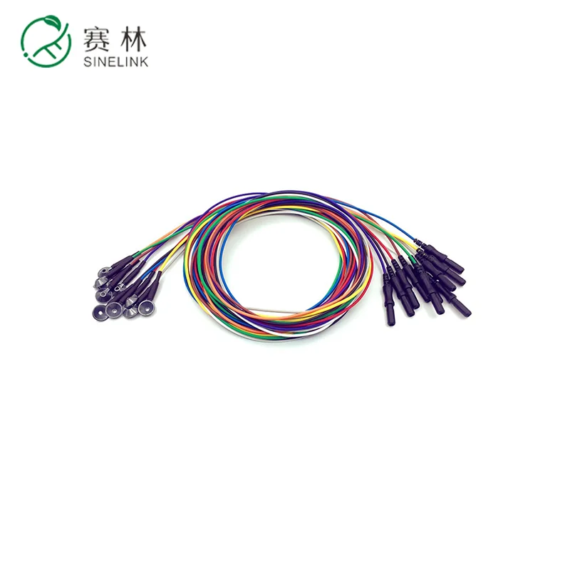 
EEG medical equipment electrode Children and adult cup silver chloride plated copper eeg cup electrode cable 
