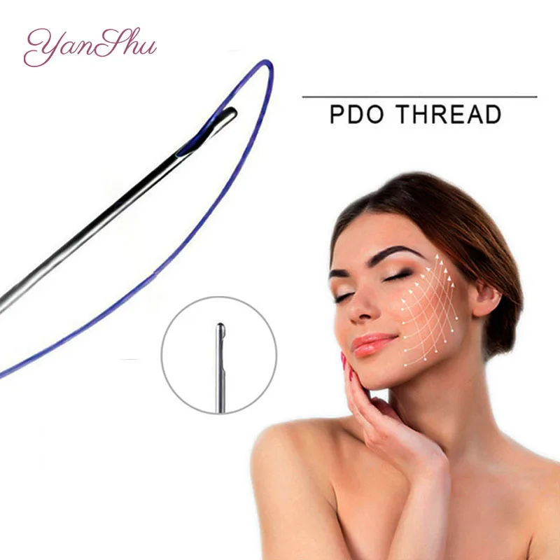 factory direct sale Support for custom pdo thread with needle V-line for face lift the temple Cog 5-119G*90mm