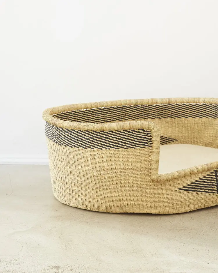Wholesale Seagrass Pet Bed Woven Seagrass Dog Bed Wicker Pet Basket Eco-friendly Puppy House Vietnam Manufacturer