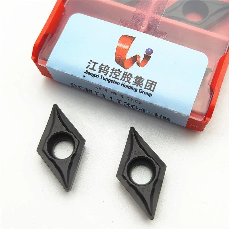 Tungsten Holding Jiangwu DCMT 11T304 11T308-HM JT4125 CNC lathe blade for steel parts External turning tool bar Cutting edge