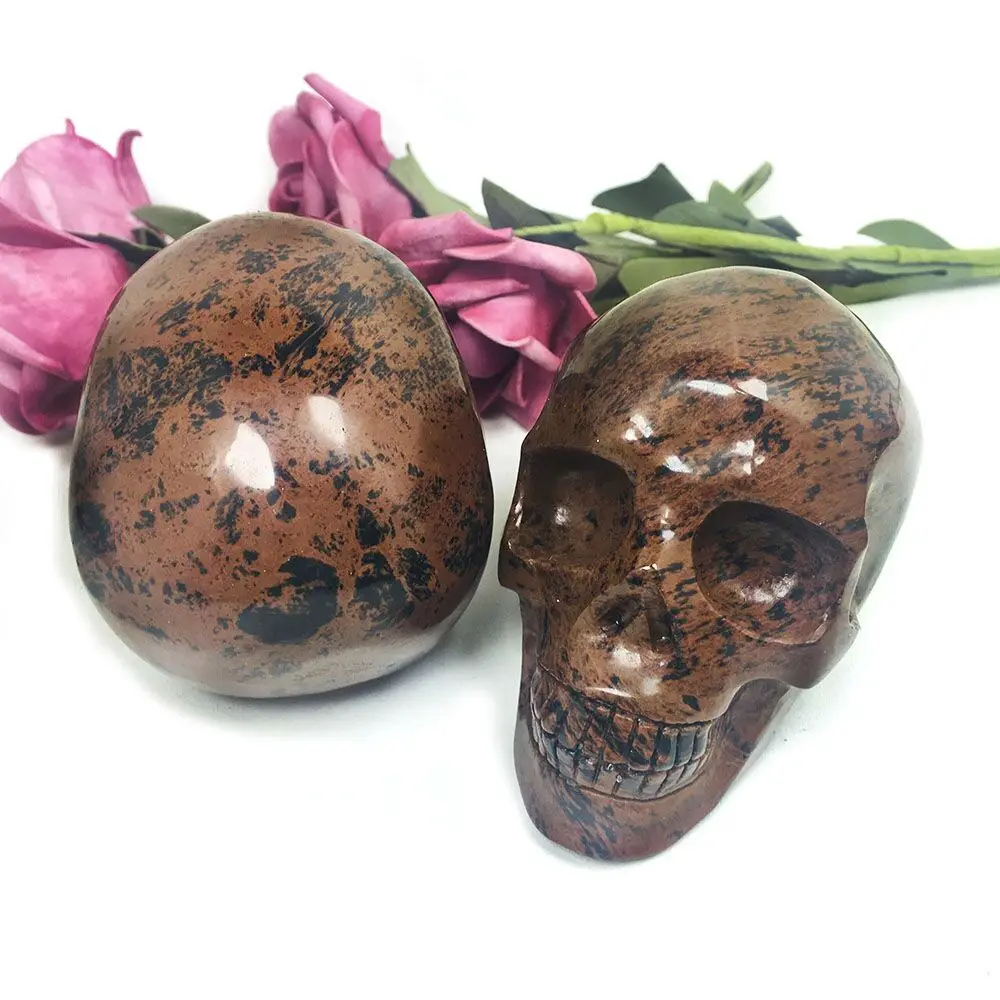 
wholesale crystal carved crystal craft skulls Red obsidian skulls crystal stones for healing 