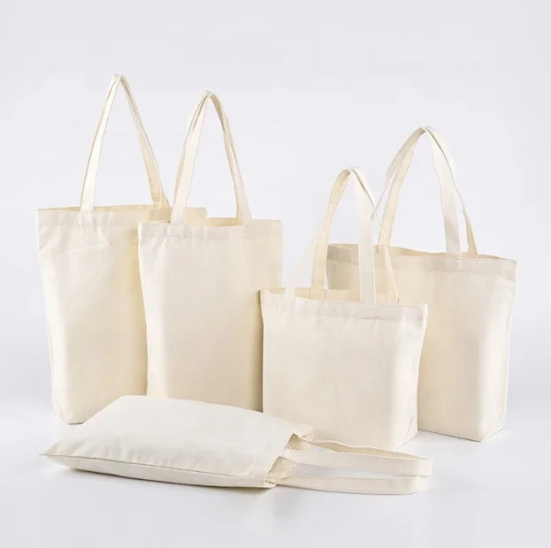Wholesale Blank Custom Canvas Tote Bag Customized with Printed Logo High Quality Eco Recycled Plain Shopping Bag for Women