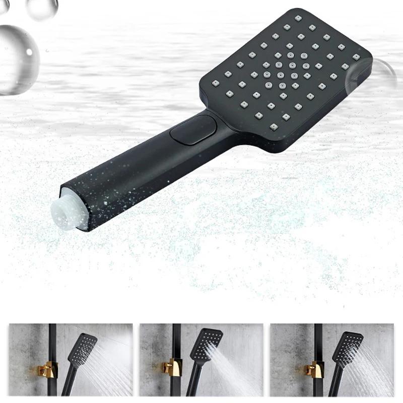 Thermostatic Shower Set Black Luxury Mixer Tap Digital Display Bath Faucet Bathtub Faucets Bathroom Shower Set Rainfall Taps