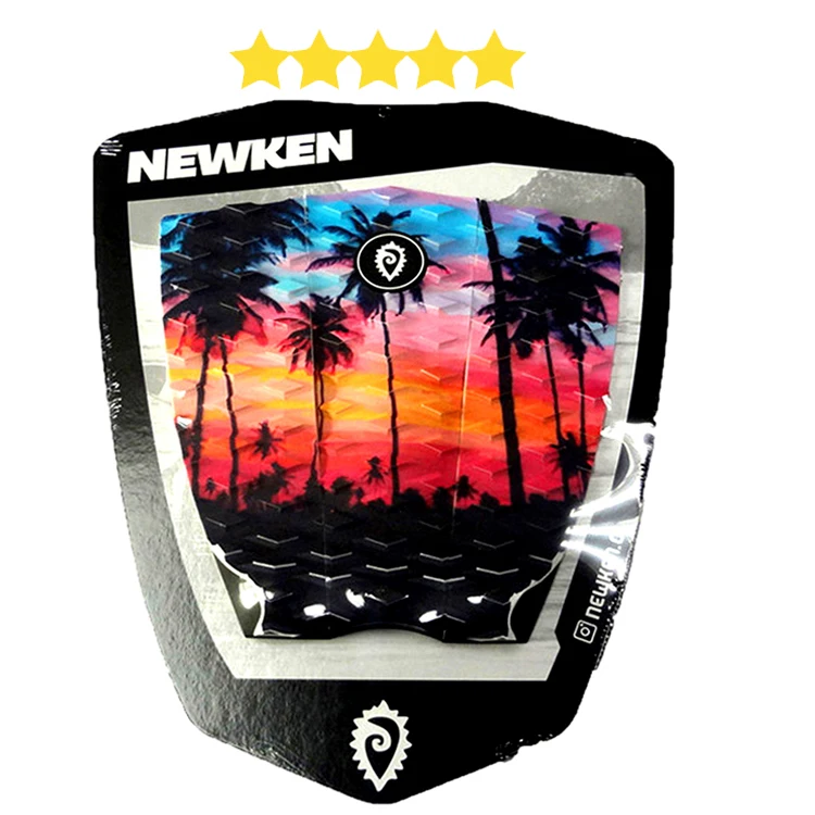 New design grooved Pure Surfing training SUP stand up race paddle board colored eva FOAM deck tail pad Adhesive surf skimboard