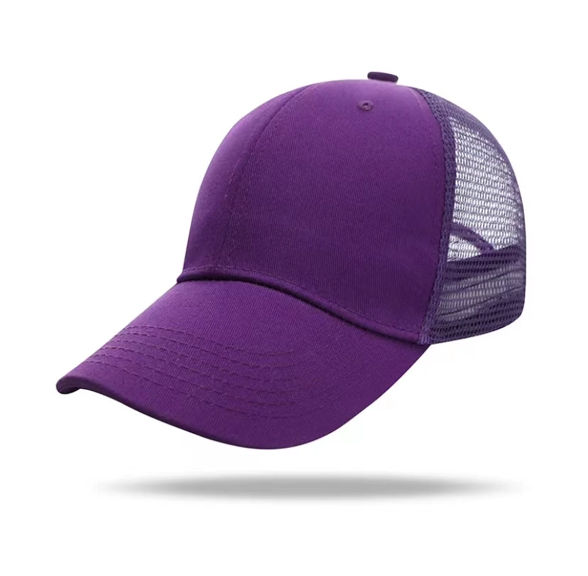 Custom Design 6panel high quality Embroidery Logo Baseball Mesh Trucker Cap unisex custom color