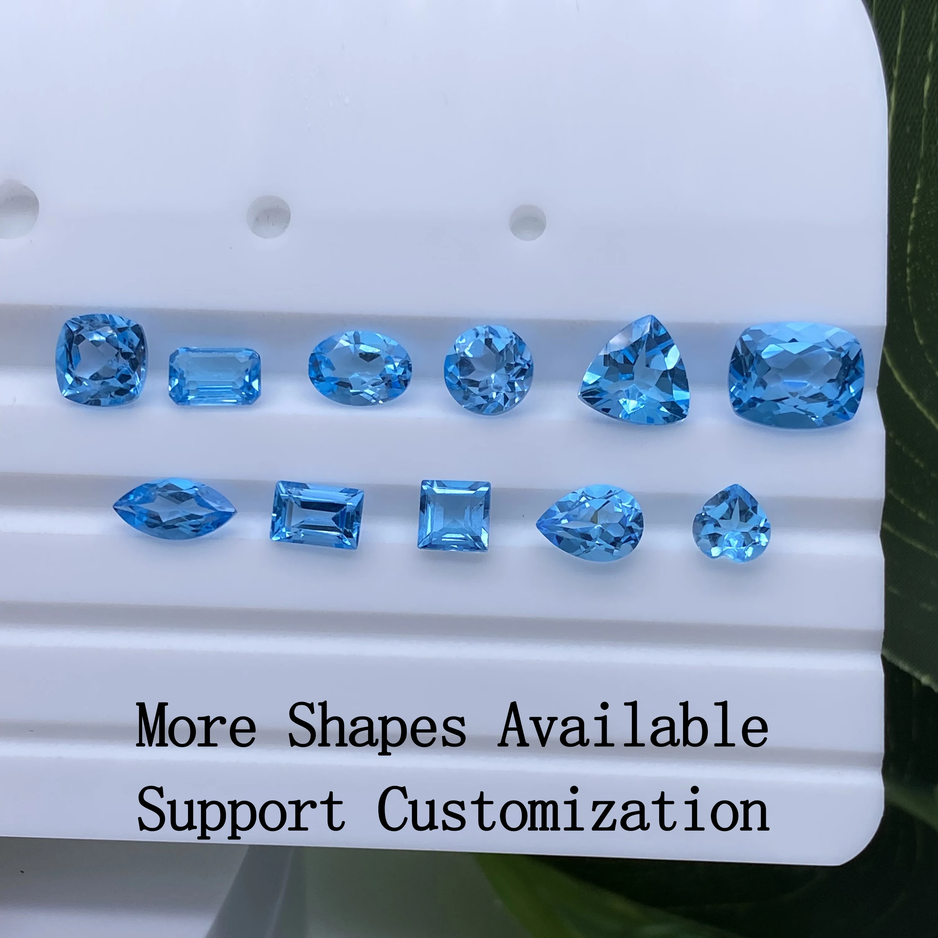 Octagon Shape 5x3mm ~ 20x15mm Natural semi precious Loose Gemstones  Good Quality  Making Jewelry Natural Swiss Blue Topaz