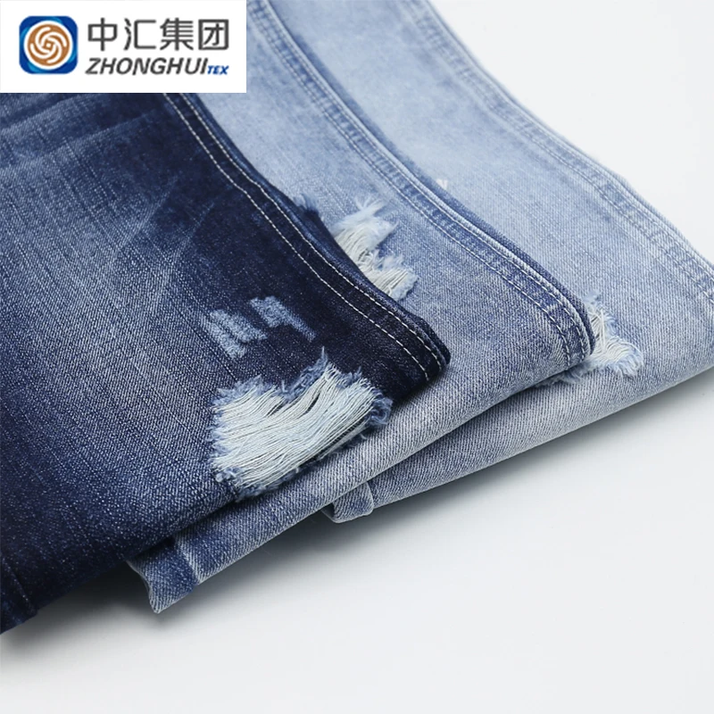 Wholesale Stock Nice Price Hot Sale Blue Jacquard Denim Jeans Fabric