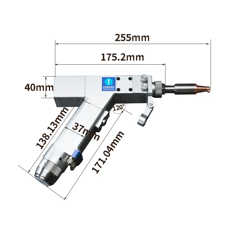 Portable Handheld Laser Welding Torch Fiber Laser Welding Gun for Metal Stainless Steel