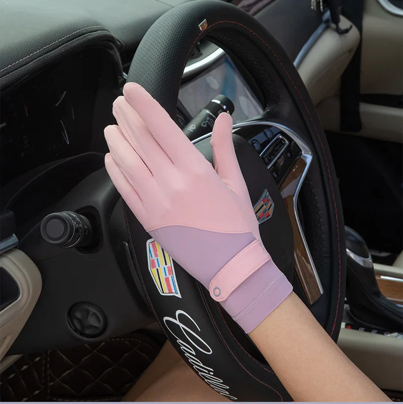 Sunscreen Ice Silk Summer Gloves for Men and Women Driving Cycling Outdoor Non-Slip Breathable Anti-UV Flip Touch Screen Gloves