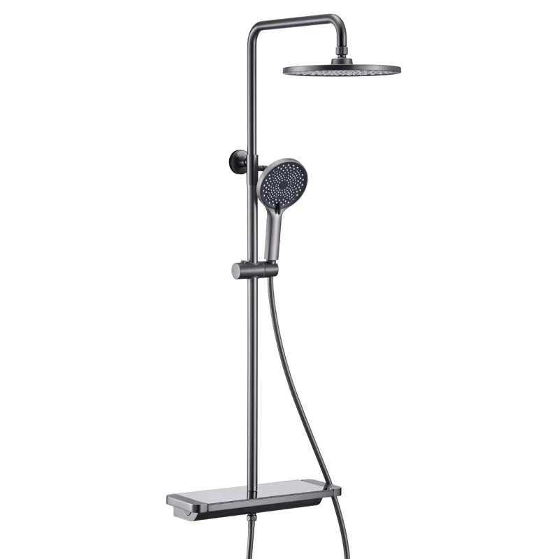 Glass storage  bathroom shower set cold and hot pressurized shower nozzle Waterfall Multi Function Shower Head