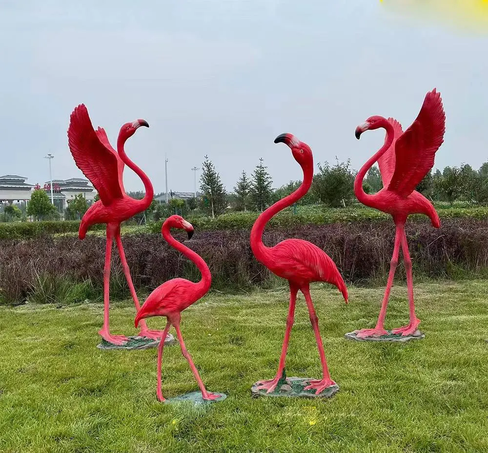 Garden Decoration Bespoken Design Exhibition Resin Flying Flamingo
