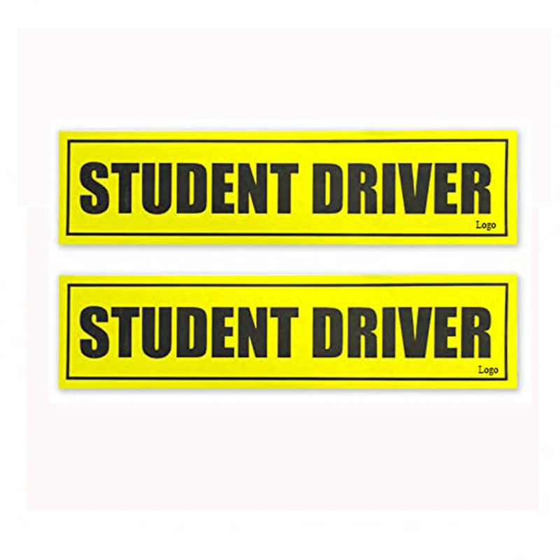 Reflective Student Driver Sign for Car Student Driver Car Magnet Safety Vehicle Bumper Sticker for New Drivers