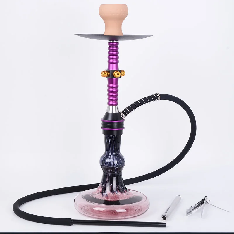 Factory Price Luxury Russian Portable Sheesha Hookah Aluminum Alloy Shisha Hookah Full Set