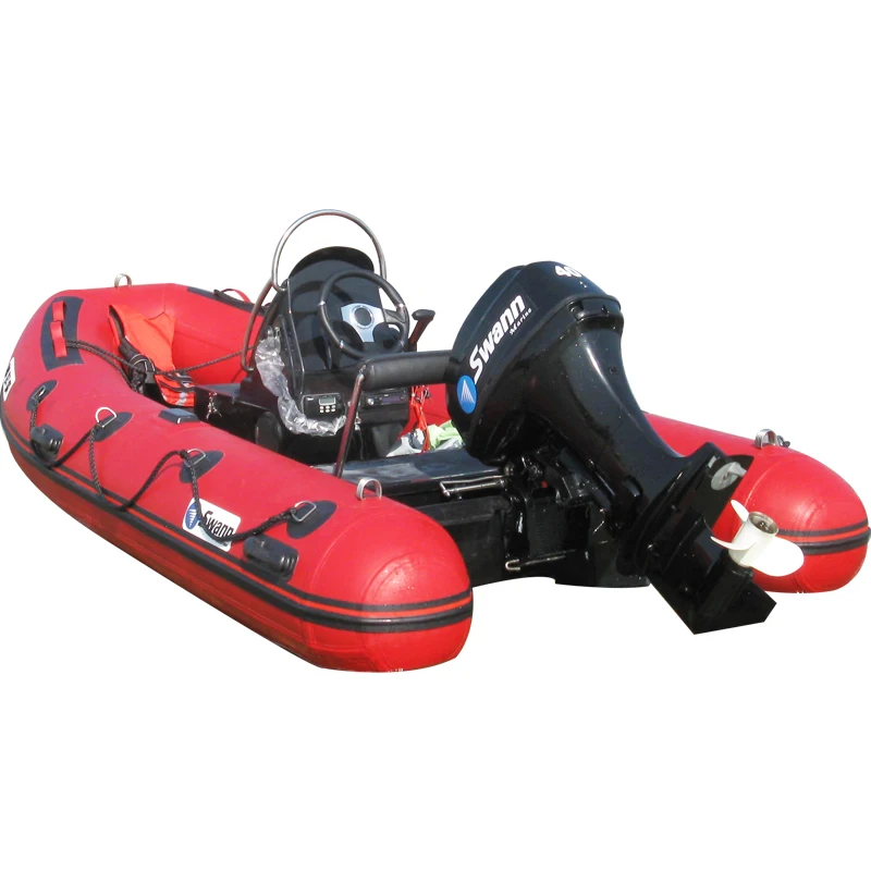 3.8M pvc hypalon Material fiberglass aluminum bottom inflatable rib boat with console motor speed fishing rescue boat